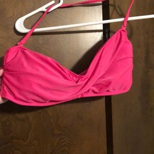 Pink Bandeau Swimsuit with Detachable strap